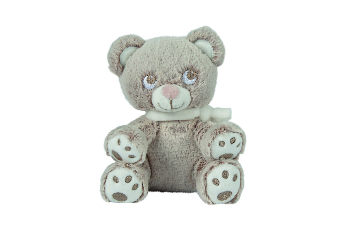  louis soft toy bear grey white 15 cm 